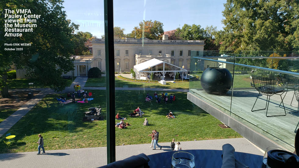 The Pauley Center viewed from the Restaurant AMUSE at the VMFA