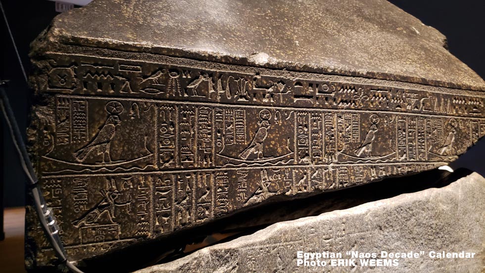 Carved hieroglyphics naos Decade Calendar