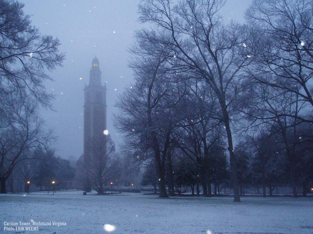 Snow at the Carillon Tower