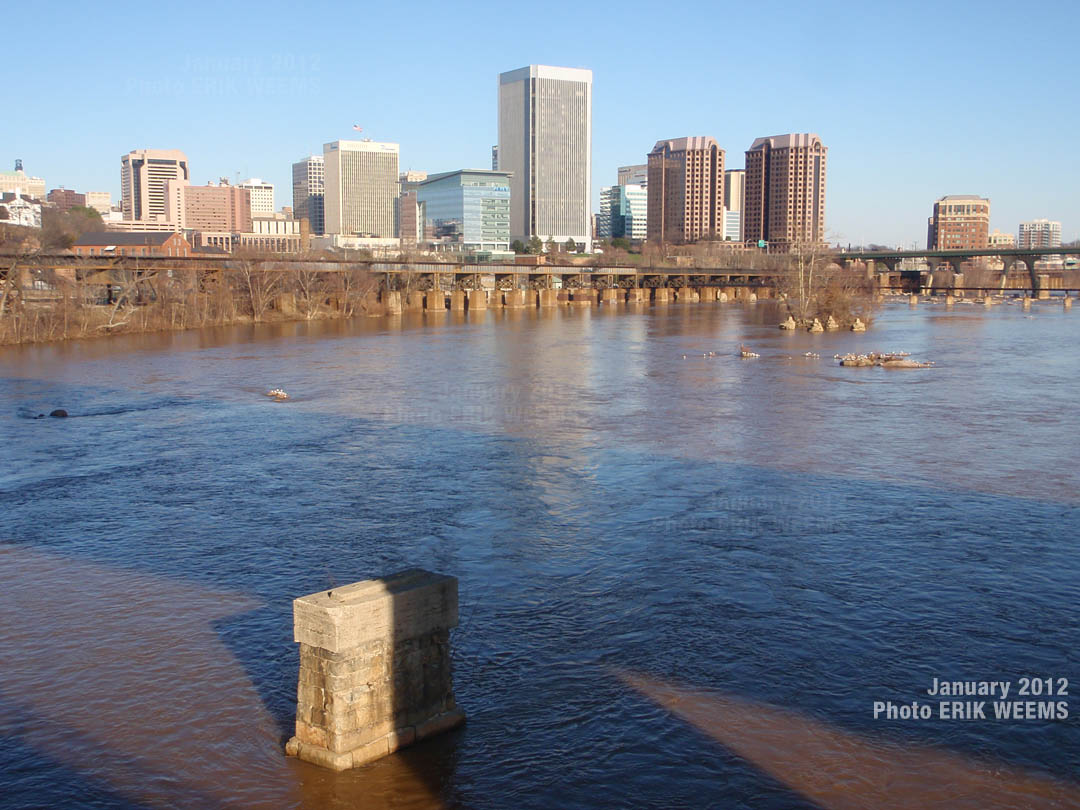 Skyline of Richmond Virginia January 2012