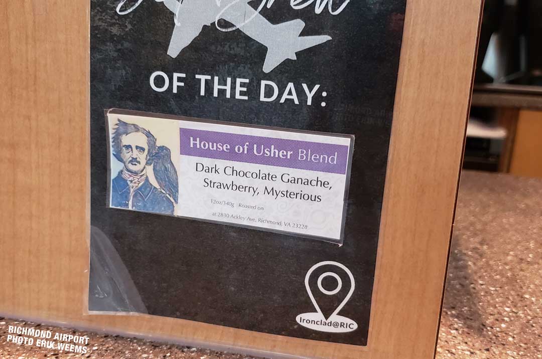 Poe House of Usher Coffee at the Richmond Virginia