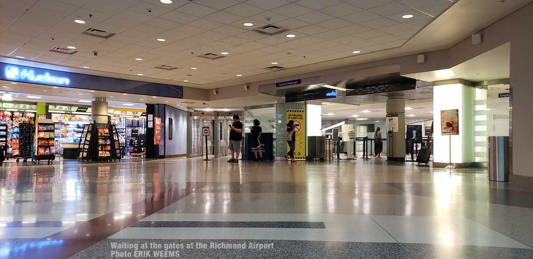 Waiting at the Security Gates of  the Richmond International Airport