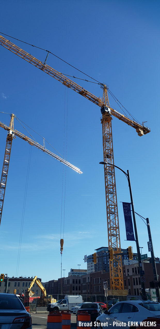 Cranes on Broad Street