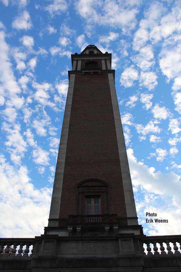 Carillon Bell Tower in Richmond VA Byrd Park - War Memorial WWI