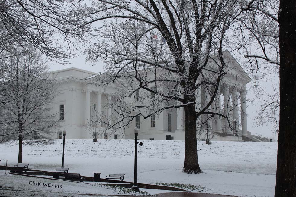 Virginia Snow Capitol Richmond