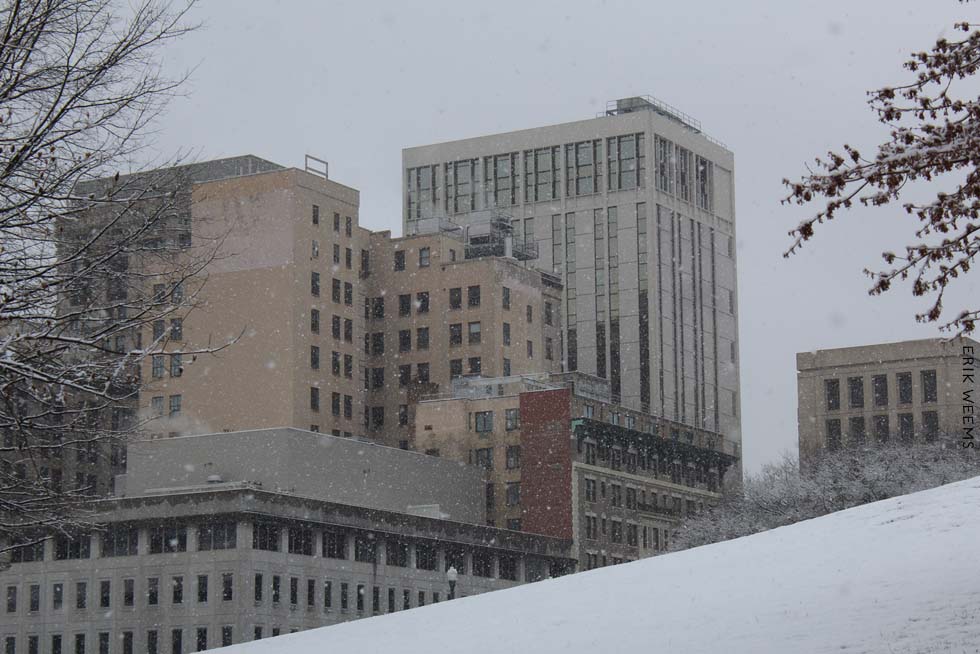 Snowy Richmond Virginia Capitol