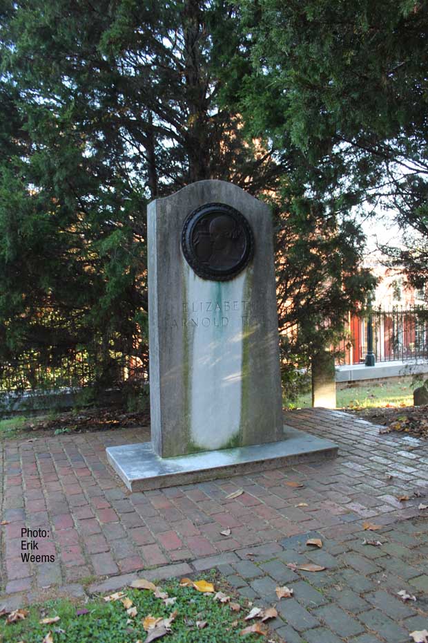 Elizabeth Arnold Poe - Richmond Virginia St Johns Church Grave Stone Marker