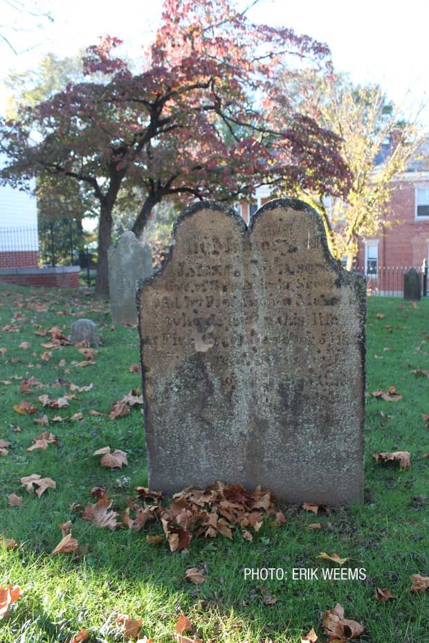 James Wilson grave stone marker St Johns Church
