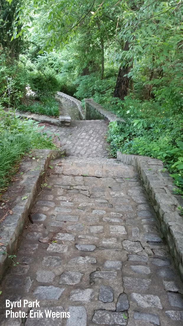 Byrd Park stone walkway