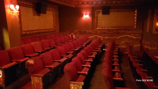 Seats inside the Byrd Movie Theater 
