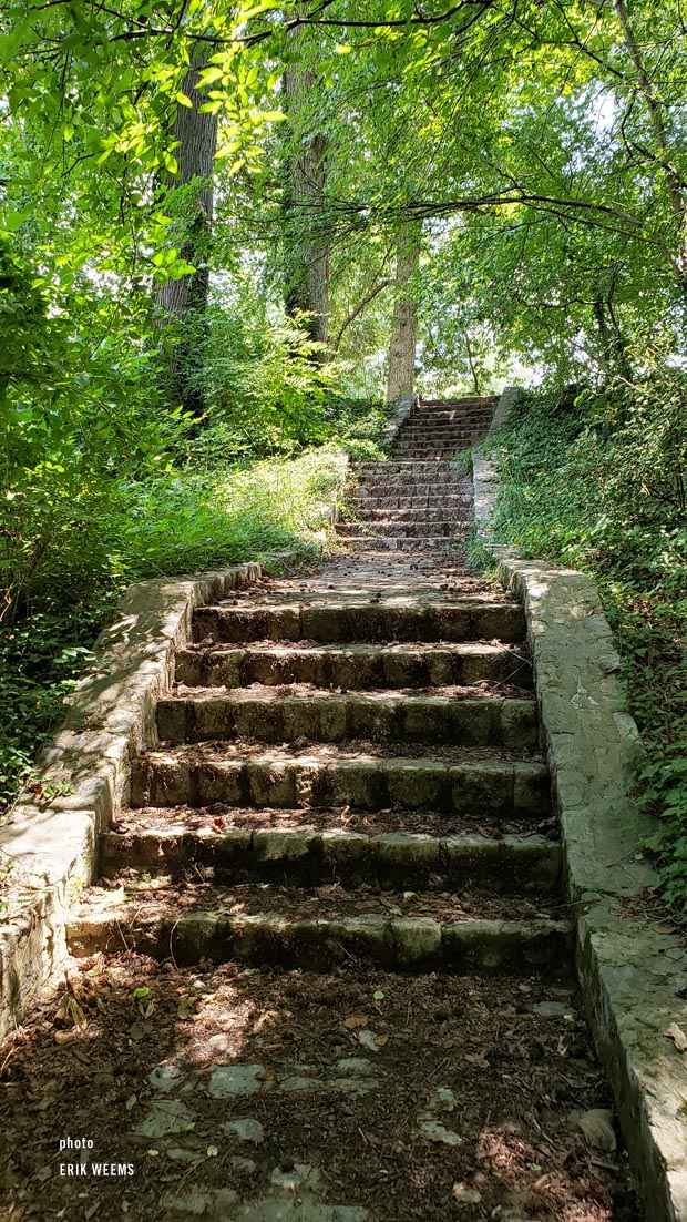Stone walkway in Byrd Park Richmond Virginia