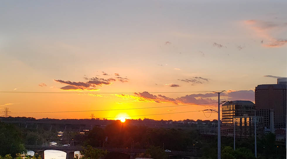 Sunset over Richmond Virginia