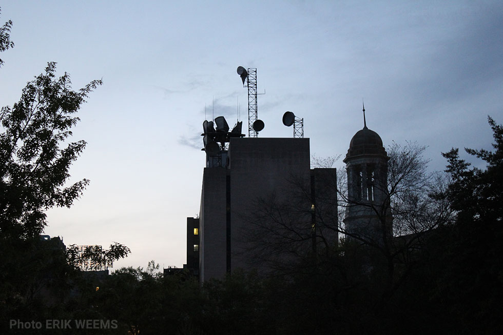 Towers at evening over Richmond Virginia