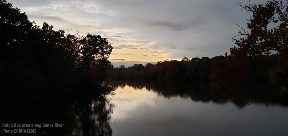 Sunset at Dutch Gap along the James River