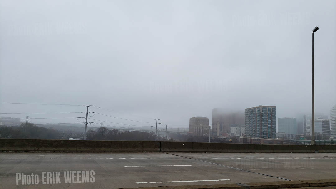 Fog in Richmond near bridges