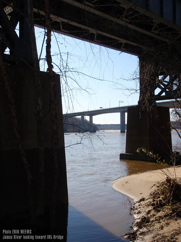 Under the James River Railway Bridge