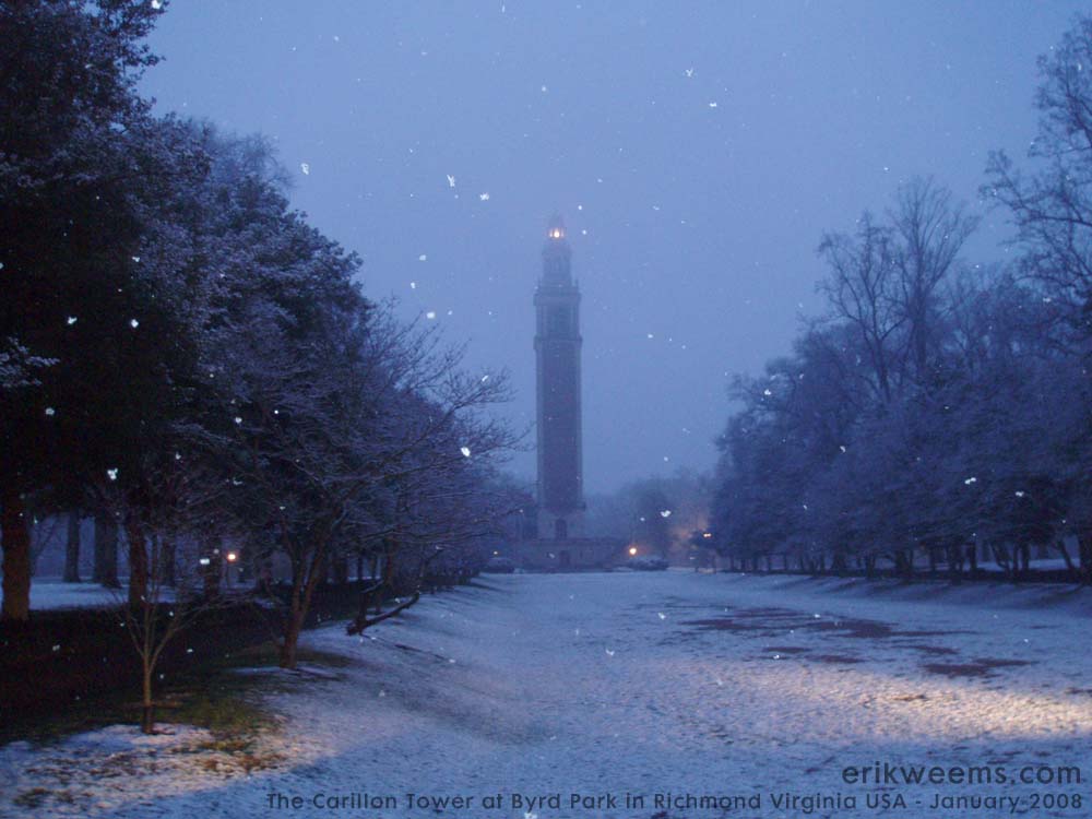 Carillon Tower in the Snow